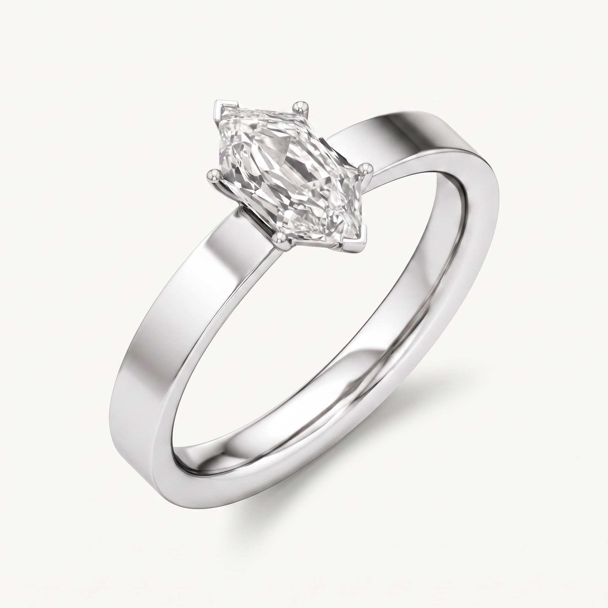 Hex Elongé Engagement Ring
