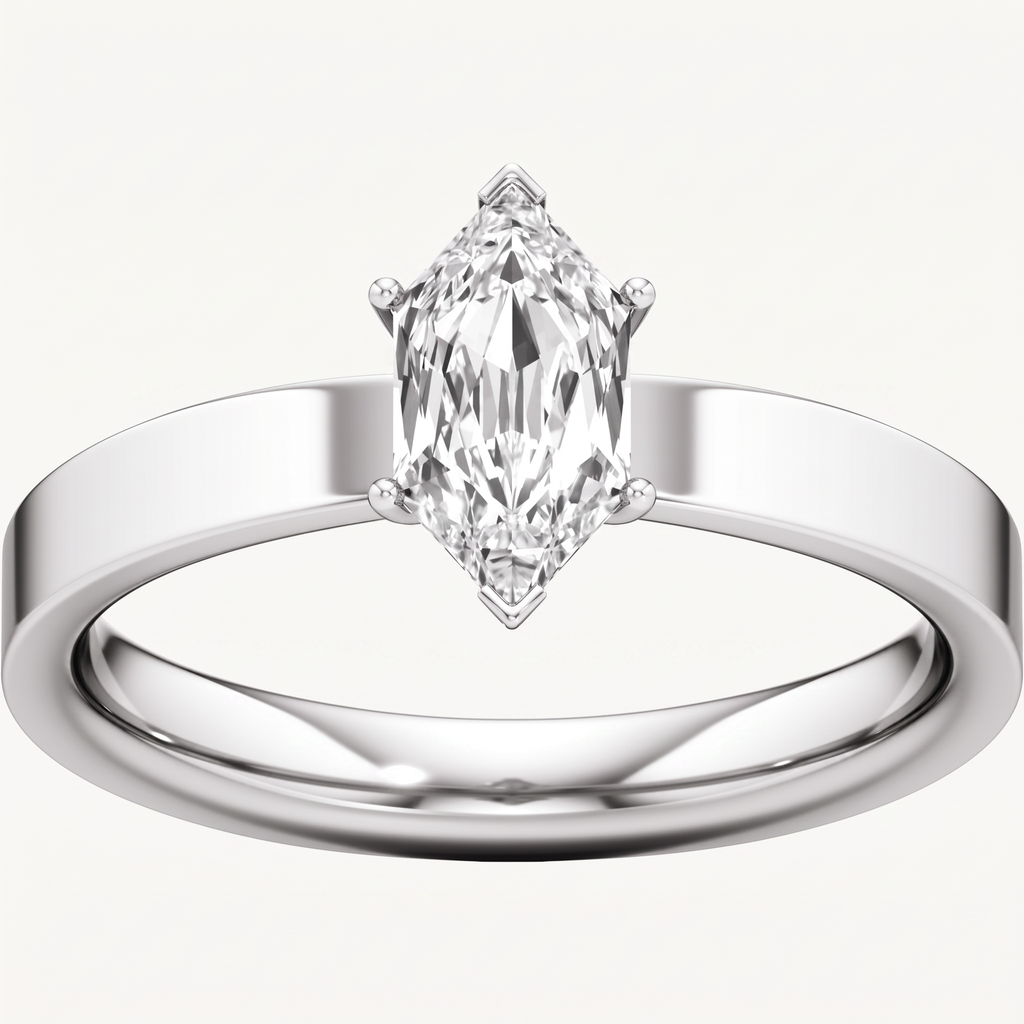 Hex Elongé Engagement Ring