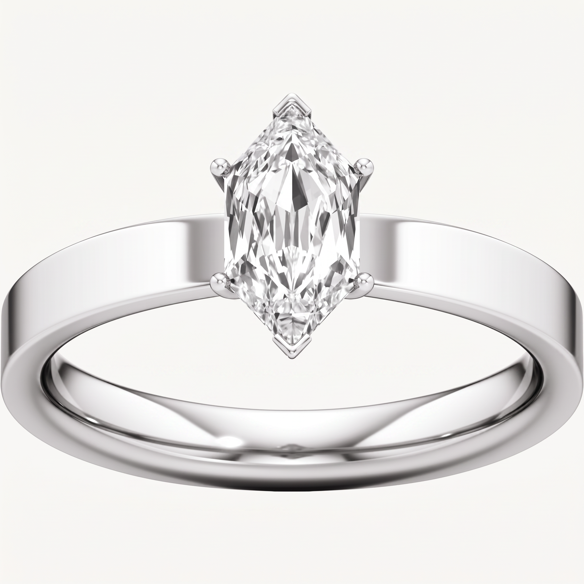 Hex Elongé Engagement Ring